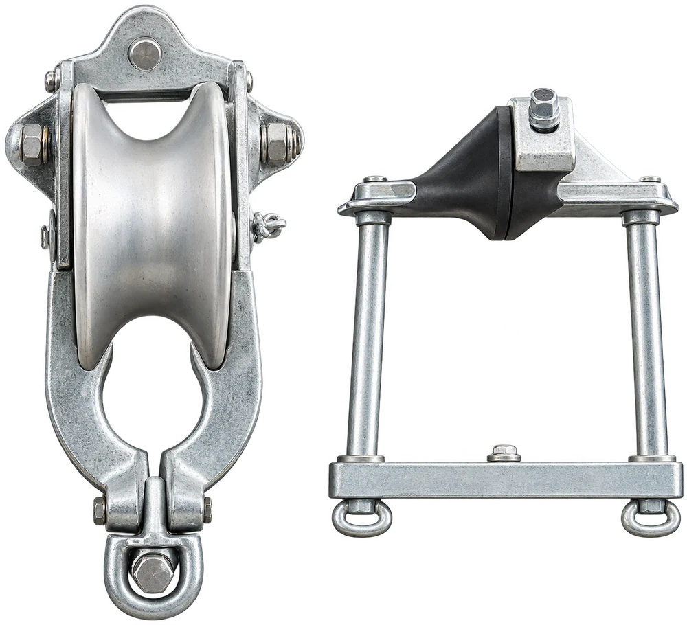 GLCSB · Crossarm-mounted stringing blocks · Enhanced visualisation